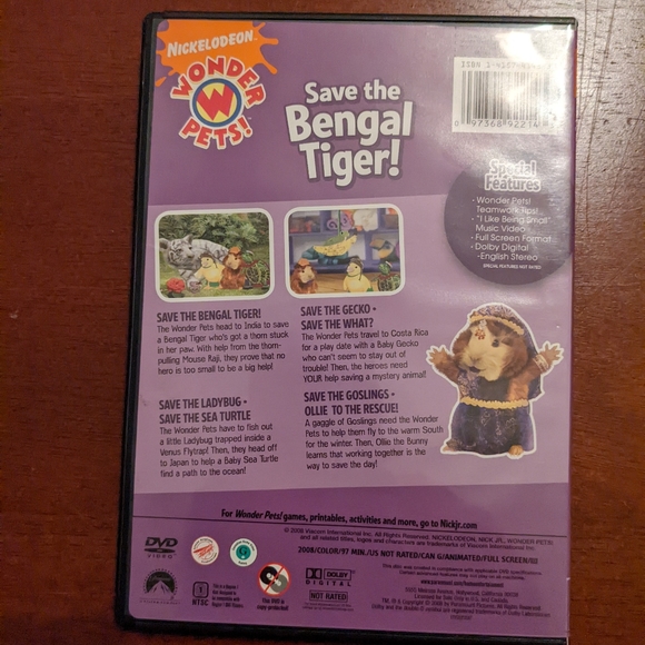 Wonder Pets Save The Bengal Tiger Dvd Nickelodeon | Media | Wonder Pets Save The Bengal Tiger Dvd | Poshmark